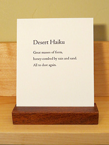 a desert haiku