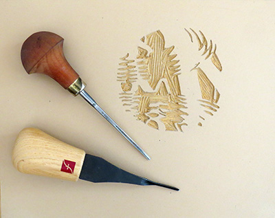 lino block and cutters